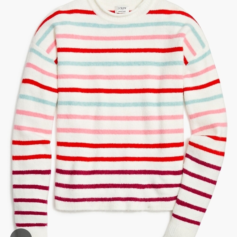 J. Crew Striped Crew Neck Sweater - Picture 2 of 3